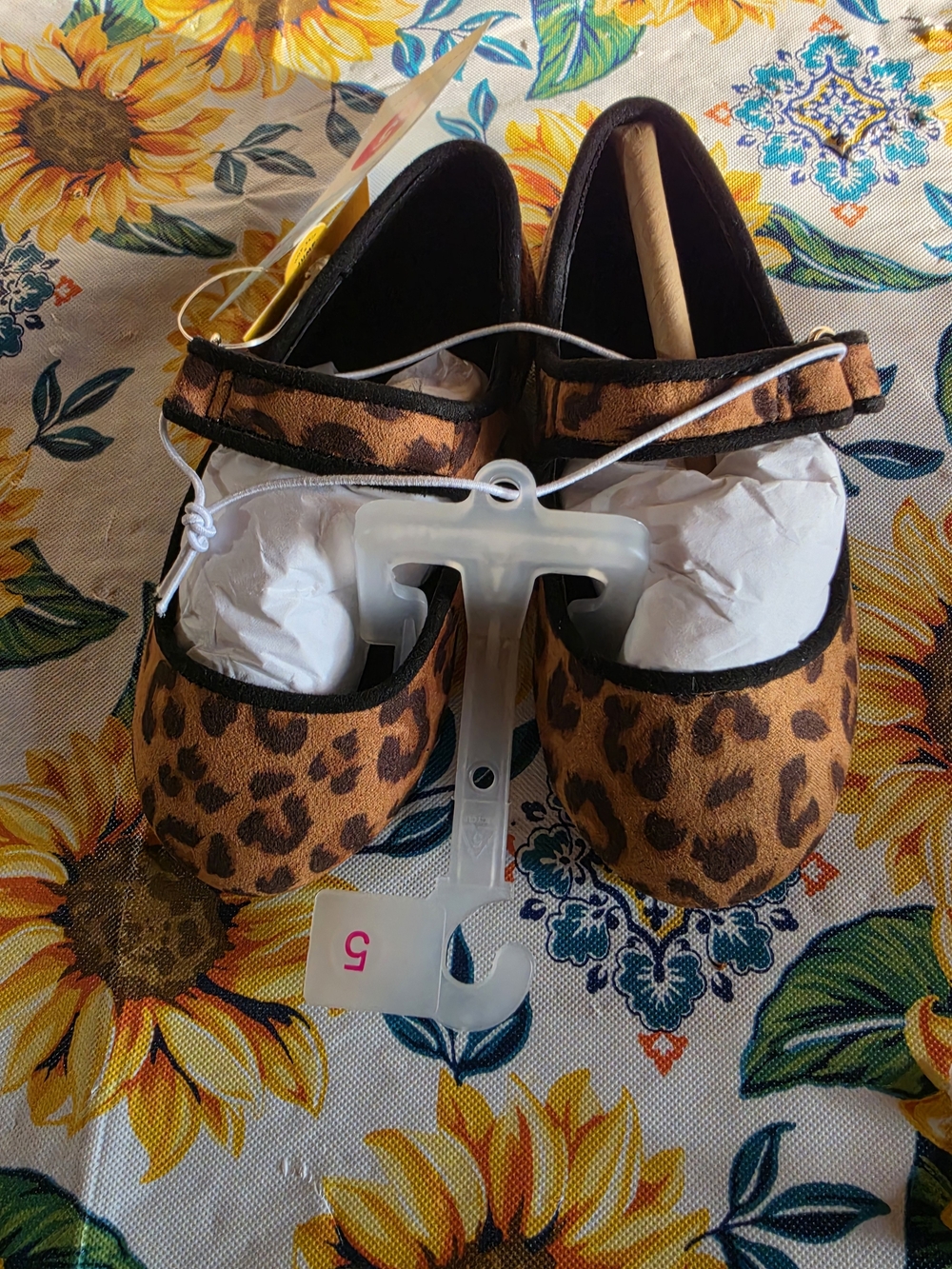 Cherokee Leopard Print Mary Janes - Brown and Black